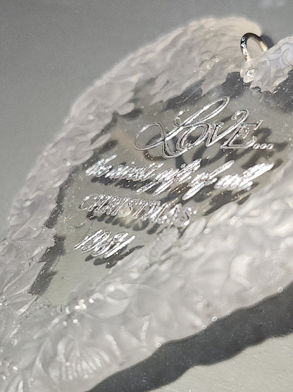 Hallmark Keepsake Ornament The Gift of Love Acrylic Heart 1981