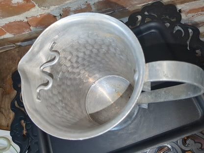 Vintage hammered aluminum pitcher alu115