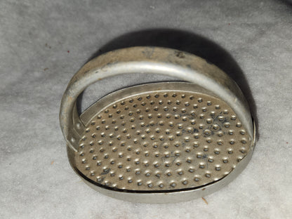 Vintage Antique Primitive Tin aluminum Palm Grater Hand Grater Ricer kit99