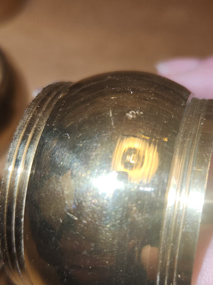 Vintage Brass Napkin Rings Smooth Set of 6 br01