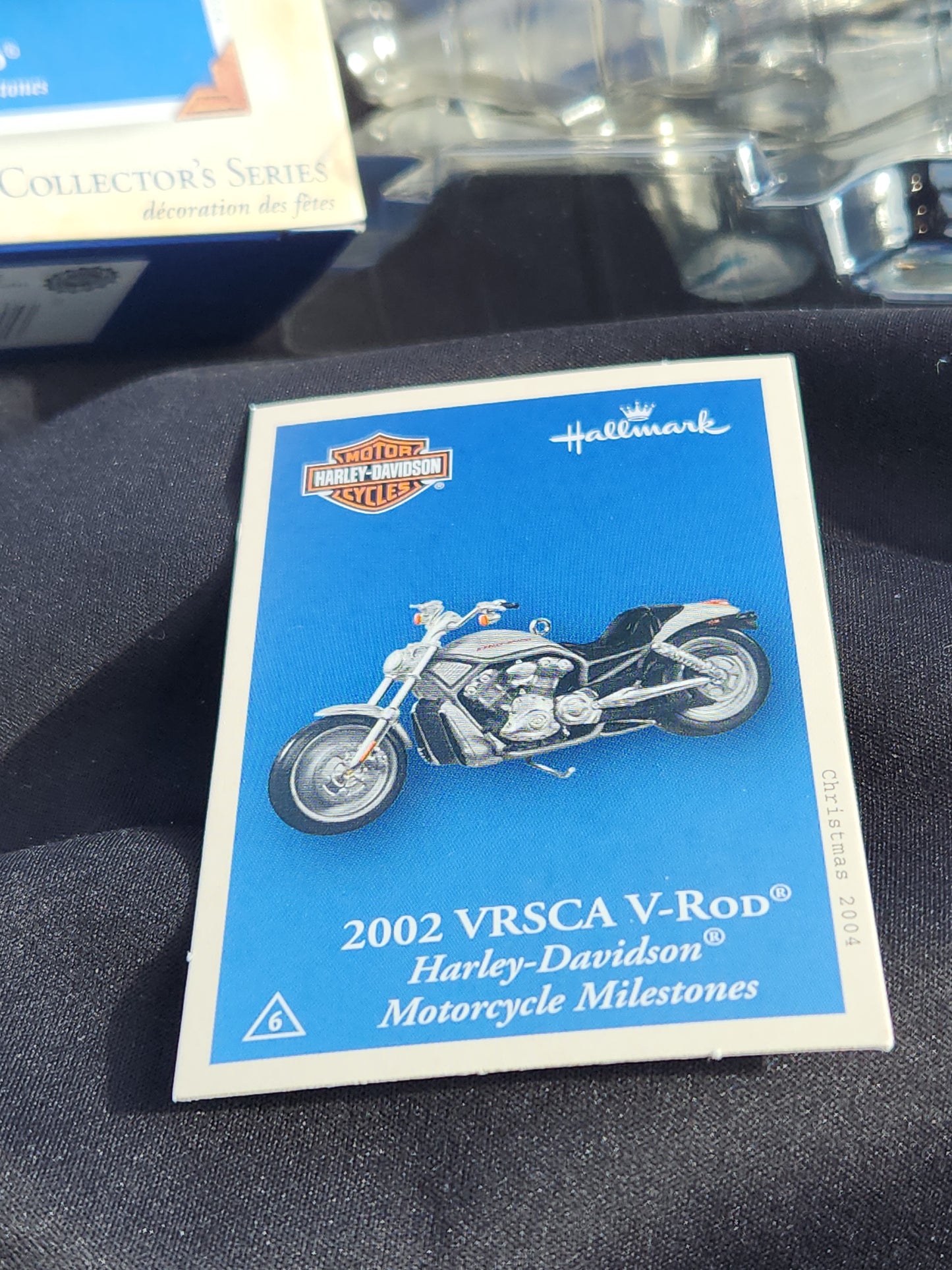 Vintage Hallmark Keepsake Ornament Harley-Davidson Motorcycle Milestones series #6 2002 VRSCA V-Rod Motorcycle 2004