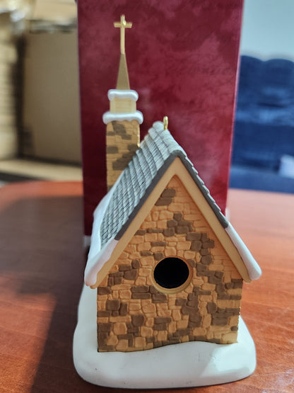 Vintage Hallmark Keepsake Ornament The Stone Church Magic 1st in Candlelight Services Series 1998 ho154