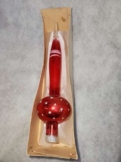 Vintage Western Germany glass tree topper. Tt51