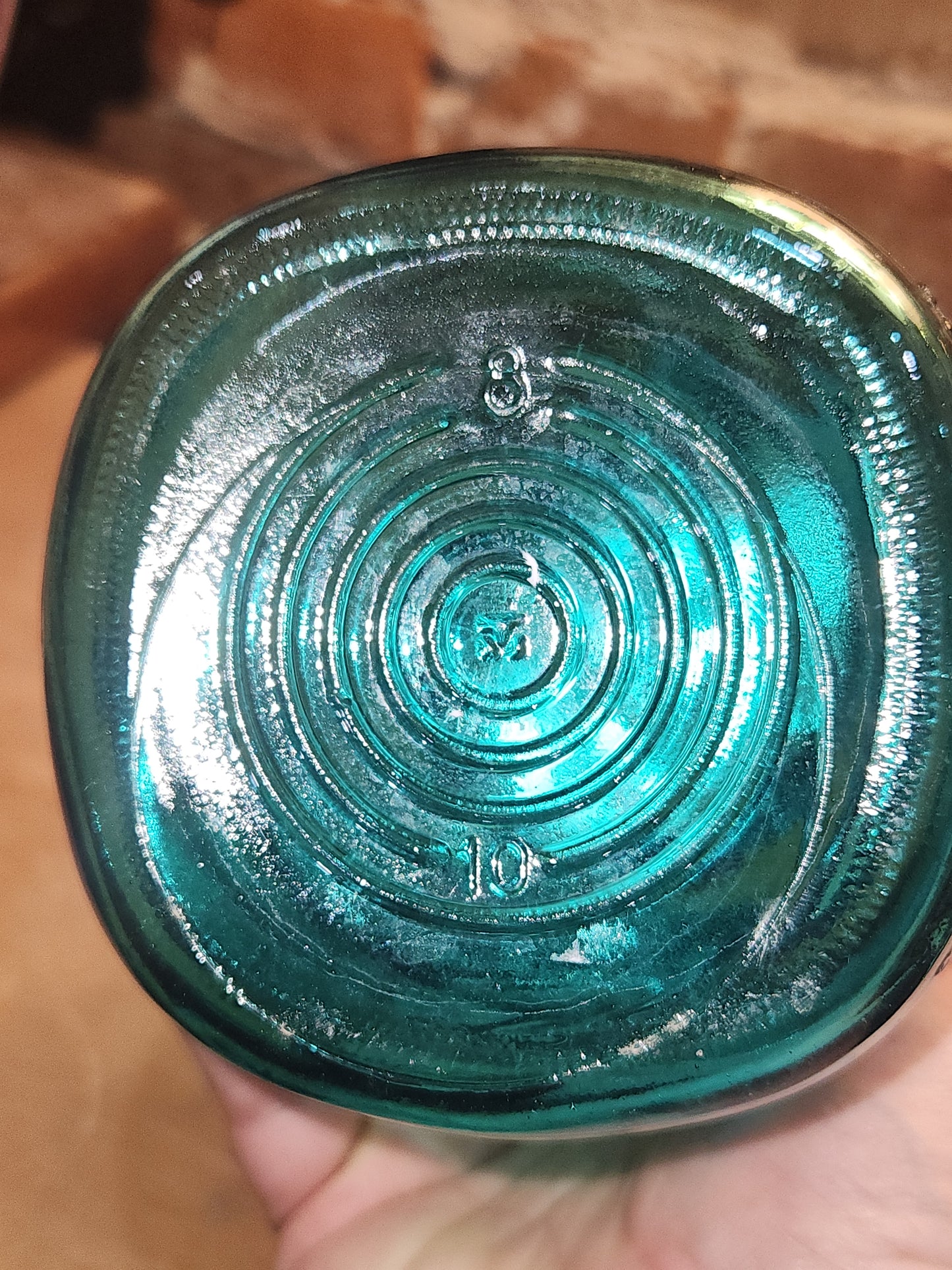 Vintage Ball Ideal Green Blue Teal Jar Bicentennial Eagle Wire Seal jar2