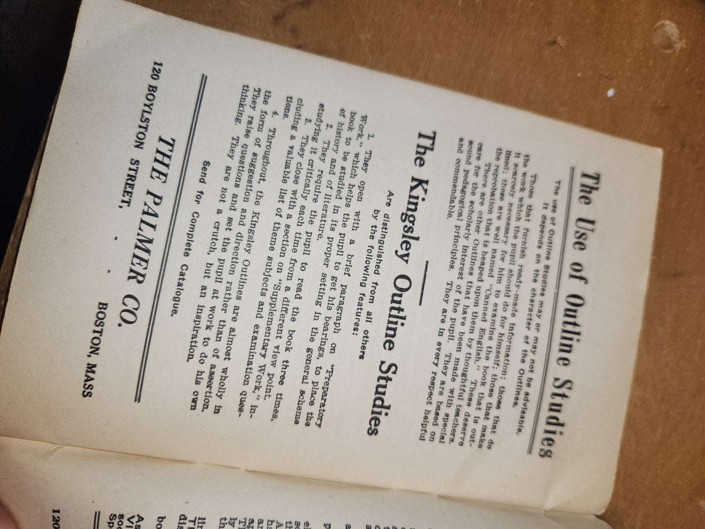 Vintage Outline Studies In Literature Maud Elma Kingkey, AM A Tale of Two Cities The Palmer Company Boston, Massachusetts  bk99