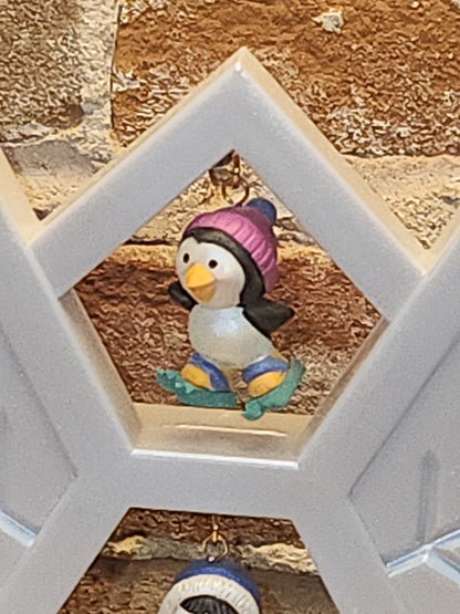 Vintage Avon Wee Winter Friends Display Stand Along With Set Of Four Wee Winter Friends Penguine, Seal, Polar Bear, Eskimo NO BOX ww67