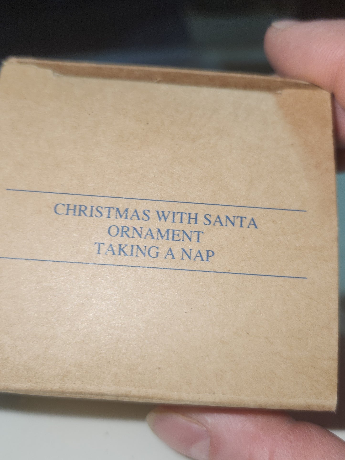 Avon Gift Collection Christmas With Santa Ornament Taking A Nap