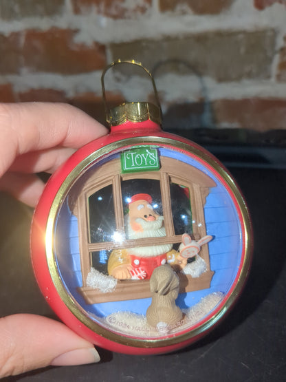 Four vintage Hallmark Keepsake 1981 and 1984 Christmas Ball Ornaments some light up ho321