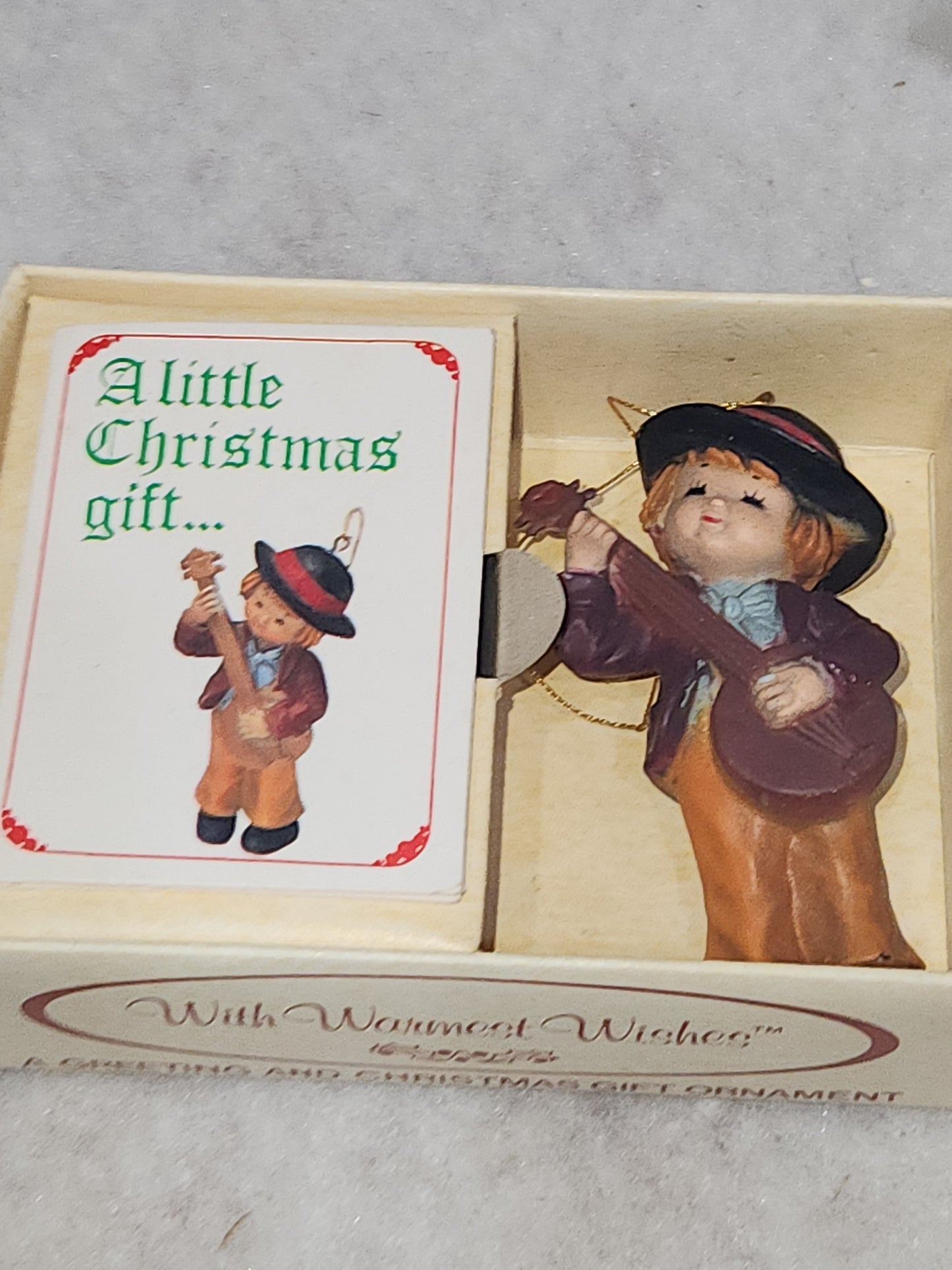 Vintage Bradford A Little Christmas Gift Greeting and Ornament 1986