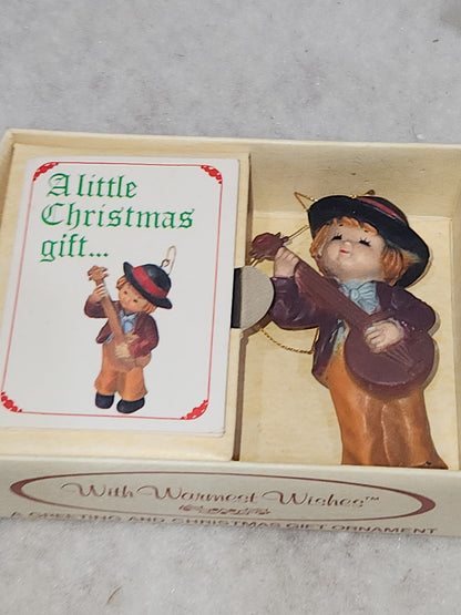 Vintage Bradford A Little Christmas Gift Greeting and Ornament 1986
