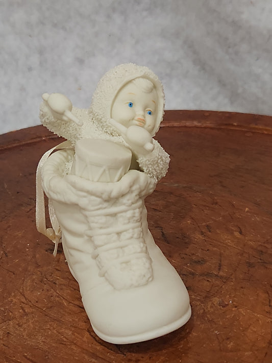 Vintage Snowbabies Department 56 Ornament  5, 6 Drum  1997 NO BOX sb21