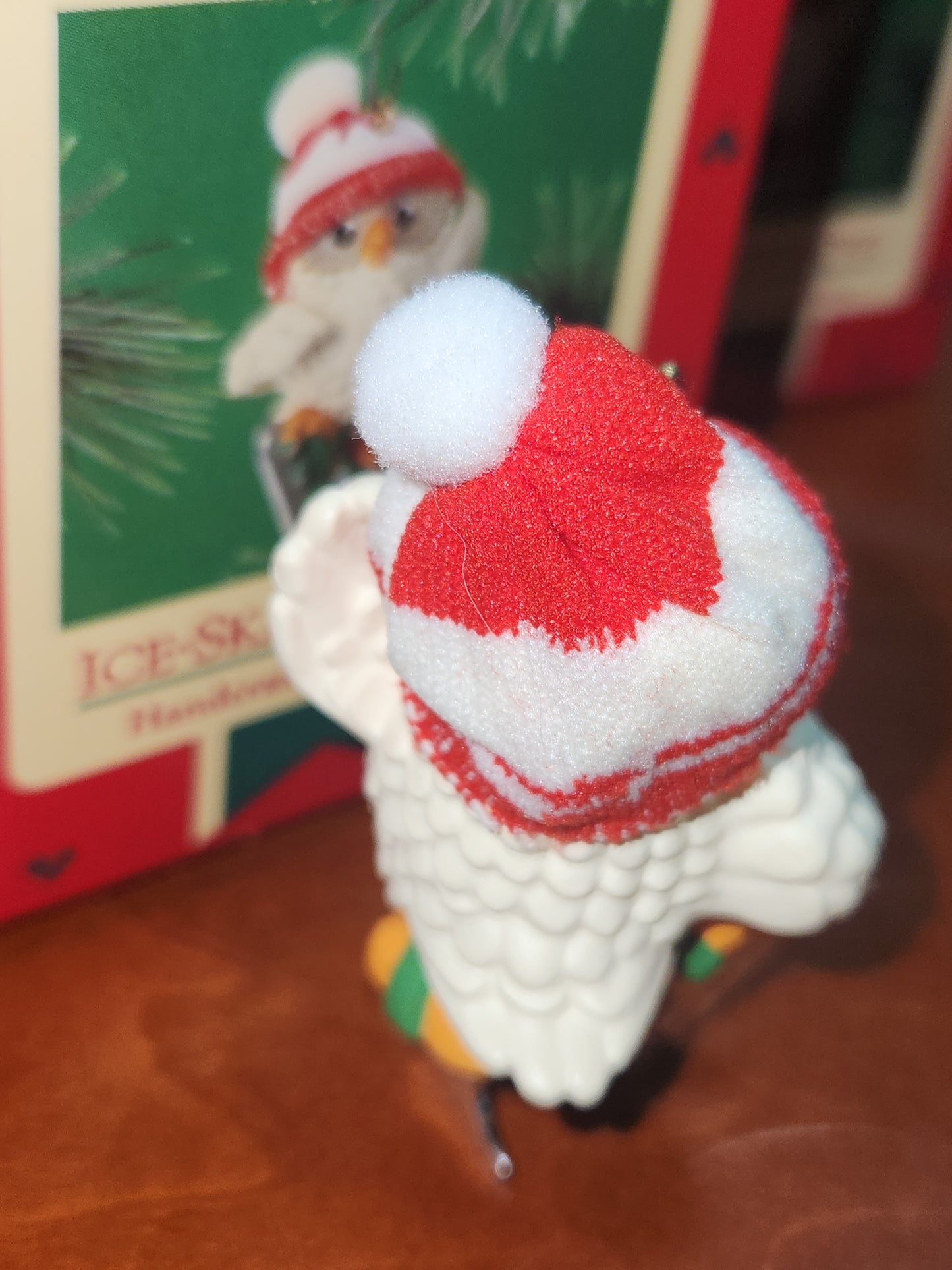 Vintage Hallmark Keepsake Ornament Ice-Skating Owl 1985 miniature