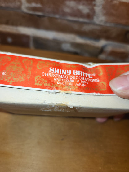 Box of Shiny Brite red ornament .98" 1" 25mm box of 12 bO01