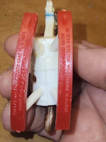 Vintage Wilton Cake Topper Toy Rocking Horse Plastic Miniature Dollhouse Figurine Set of 2 1978 Hong Kong AS IS rh6