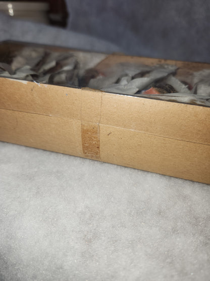 Box of 12 blue, peach and white "mushroom" birds new