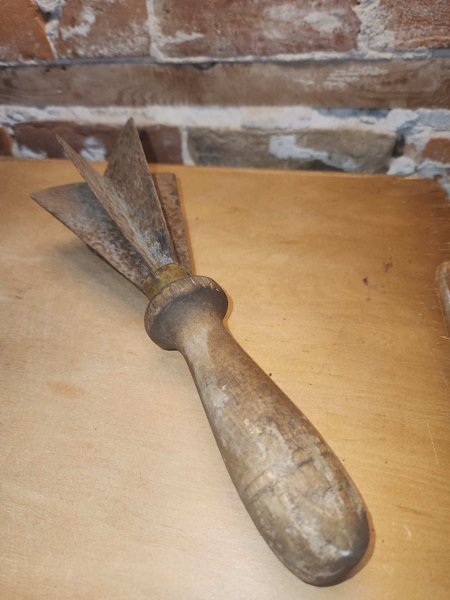 Vintage Wood Handled Hand Chopper Food Mixer Spice Chopper primitive hm4