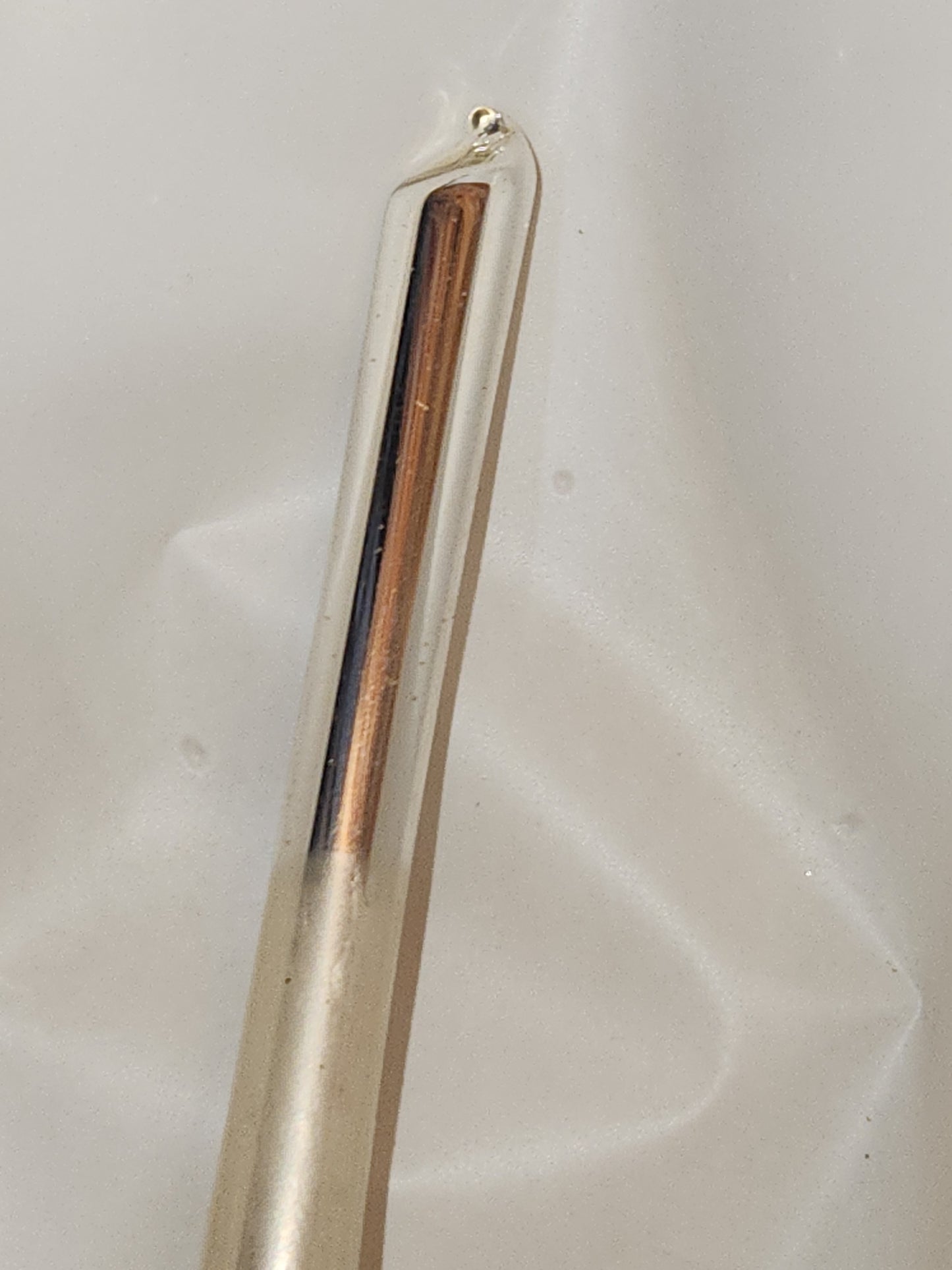 Vintage Rauch Hand Blown Mercury Glass Tree Topper White Gold Glass with Box Box tt11