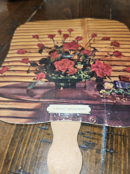 Vintage Advertising Fans Set of 3 Steele Funeral Home Nebraska Norcraft Inc. Cincinnati Ohio fan5