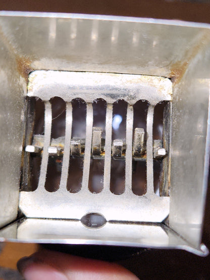 Vintage Androck Nut Spice Grinder with Glass Jar & Snowflake Design #49