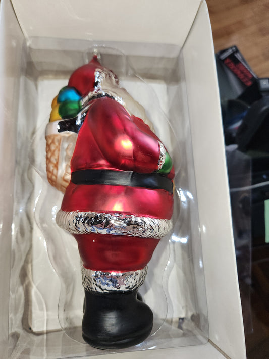 Department 56 St Nick Santa Claus Christmas Ornament Mercury Glass 9.5 Inch orn87