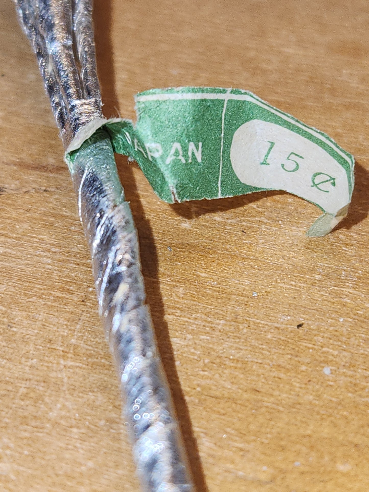 Vintage Mercury Glass Bead Picks Silver Green Beads with Spikes Stems Picks