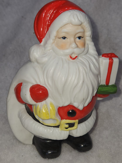 Vintage Enesco Japan Ceramic Santa Claus Coin Bank cb76