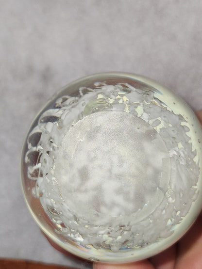 Vintage paperweight ring holder glass pw1