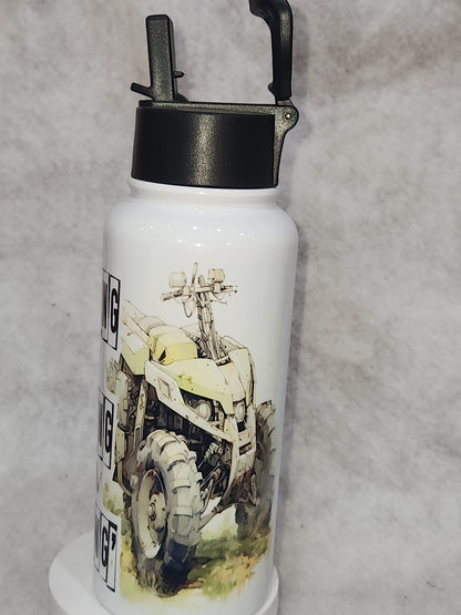 32 oz stainless steel insulated water bottle Tumbler Hunting Fishing Mudding t32h