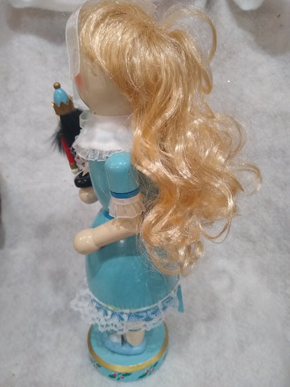 Nutcracker Suite Clara Ballerina Wooden Christmas Nutcracker 14” Blonde Hair nut85