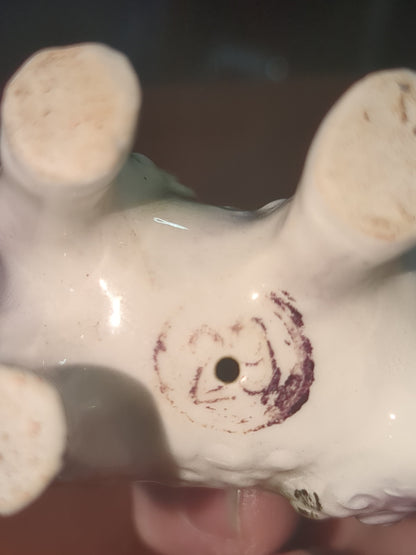 Hand painted porcelain Sheep lamb made in Japan fig2
