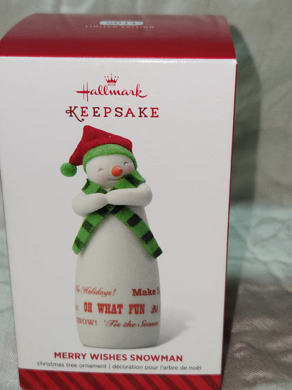 Hallmark Keepsake Ornament 2014 Merry Wishes Snowman Limited Edition ho111