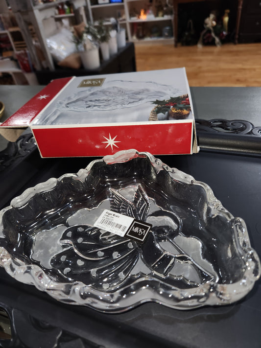 Vintage Mikasa Christmas Holiday Crystal Angel Music Sweet Dish - item# SA 985/210 mk3