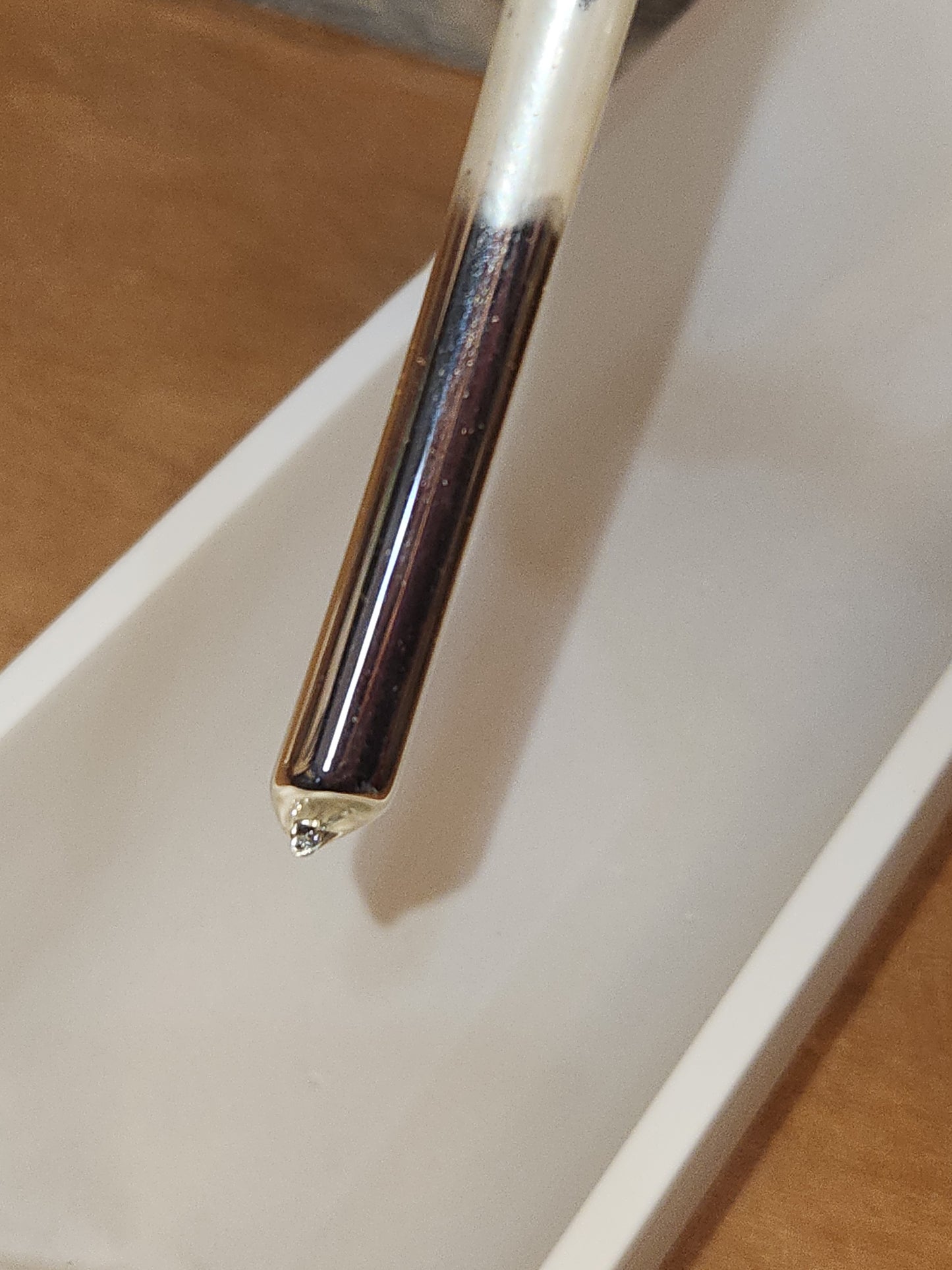 Vintage Rauch Hand Blown Mercury Glass Tree Topper White Gold Glass with Box Box tt11