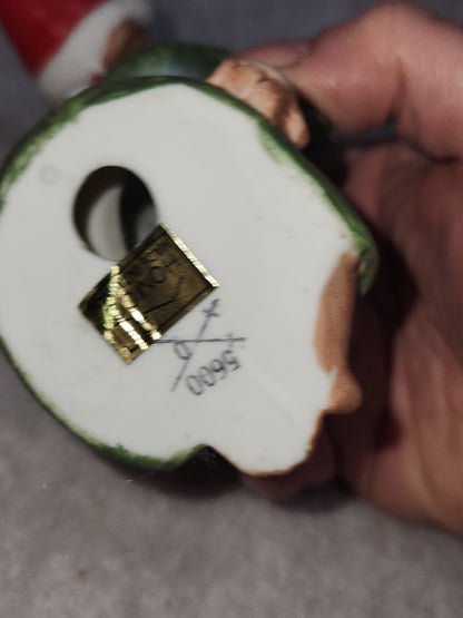 Vintage Homco Ceramic Christmas Bear Family #5600 Made in Taiwan