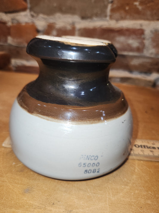 Vintage Pinco 65000 8082 tri-tone Ceramic or Porcelain Insulator pi1