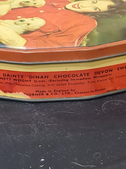 Vintage George W Horner Dainty Dinah Chocolate Devon Sweets tin tin978