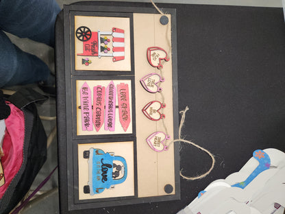 Valentine's day kit for interchangeable arch or rectangle frame. FRAME SOLD SEPARATELY