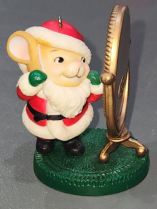 Vintage Avon Ornament Melvin P Merrymouse Christmas Mirror 1982 NO BOX av03