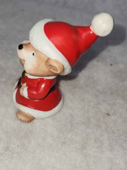 Vintage Homco Ceramic Christmas Bear Family #5600 Made in Taiwan