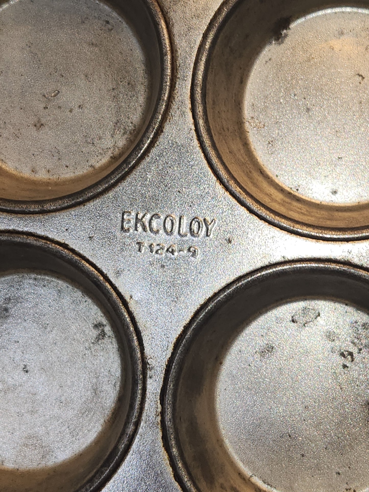 Vintage Silver Beauty Ekcoloy T124-9 9 Cup Muffin Tin kit91