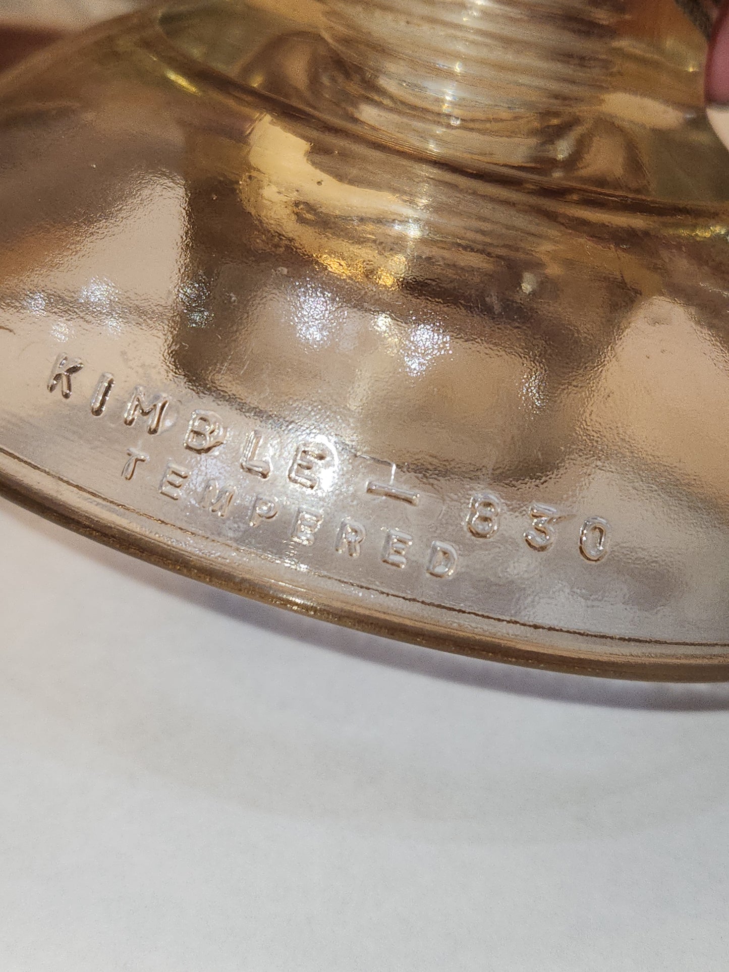 Vintage Kimble 830 Clear but Slight Amber Tint Tempered Glass Insulator 12-51 Made in USA 830a