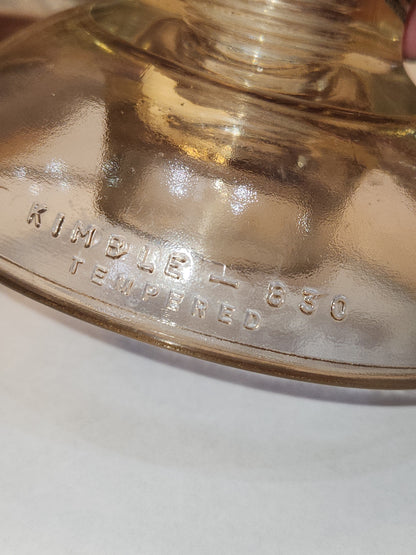 Vintage Kimble 830 Clear but Slight Amber Tint Tempered Glass Insulator 12-51 Made in USA 830a