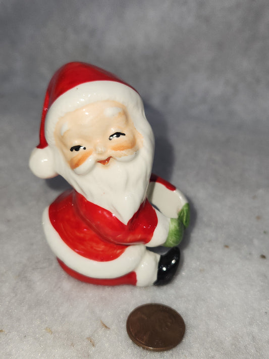 Vintage Santa Candle sitter Made In Japan 3" sn66