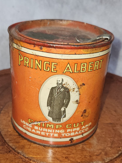Vintage Prince Albert Tobacco Can Tin with lid opener t11 EMPTY