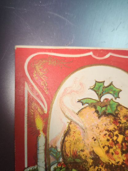 Antique Vintage Postcard Christmas Dinner Embossed Kate Bennett  May all good cheer be yours on Christmas Day