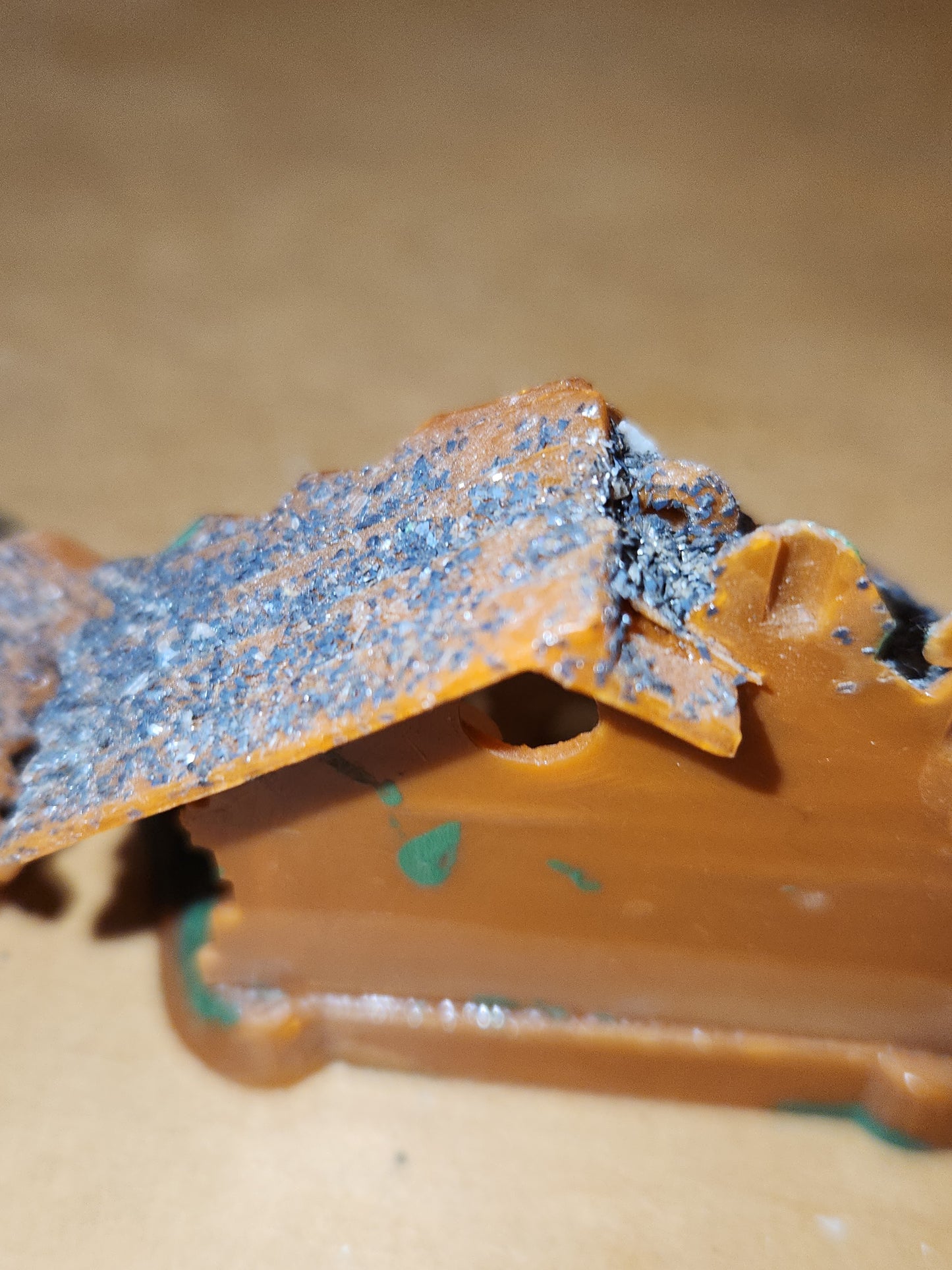 Vintage Set of Two miniature Plastic Celluloid Nativity Ornaments Made in Hong Kong Mica n11