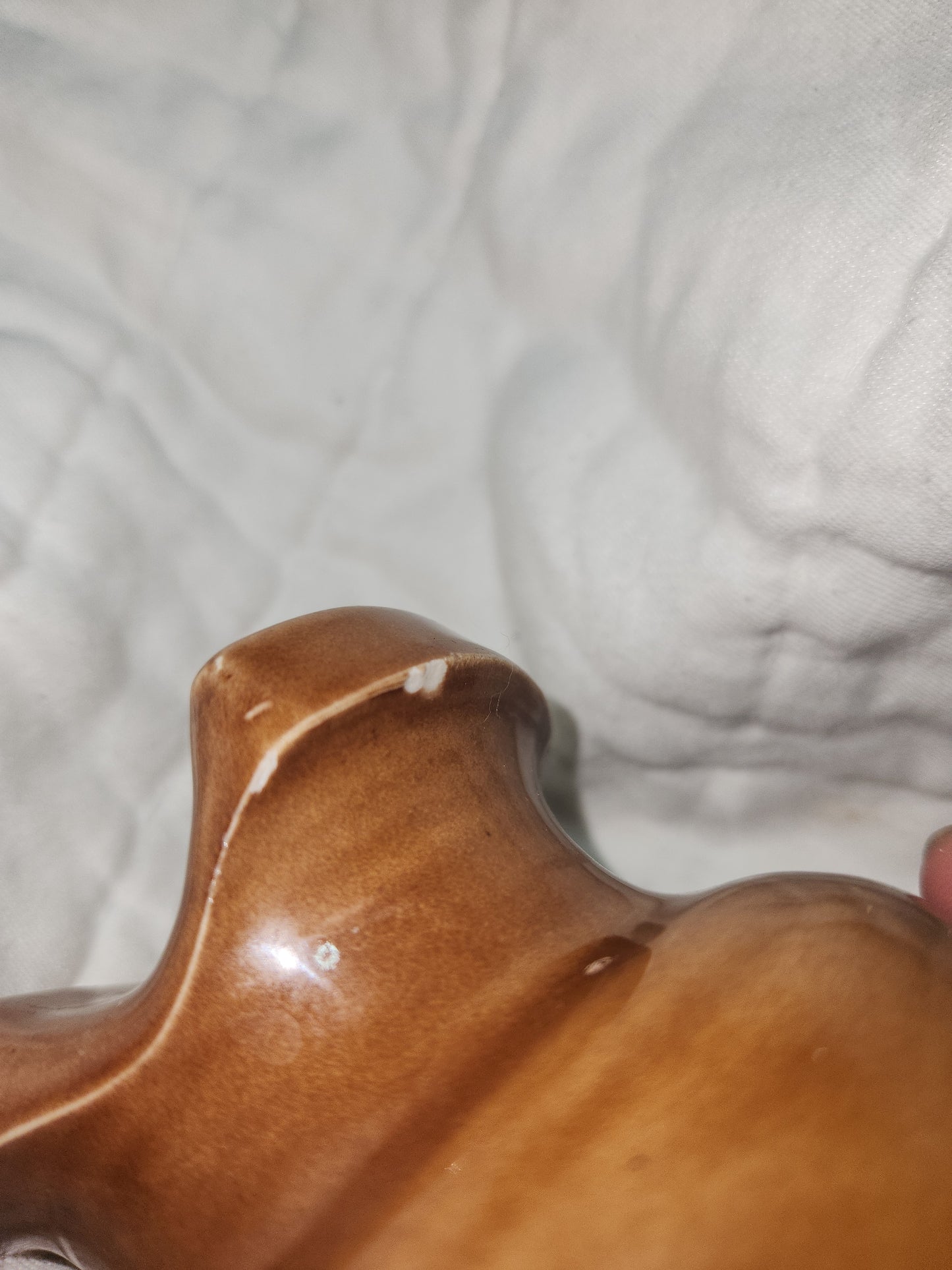 Ohio Brass Company Caramel brown Ceramic Porcelain Glazed Electric Insulator obc1