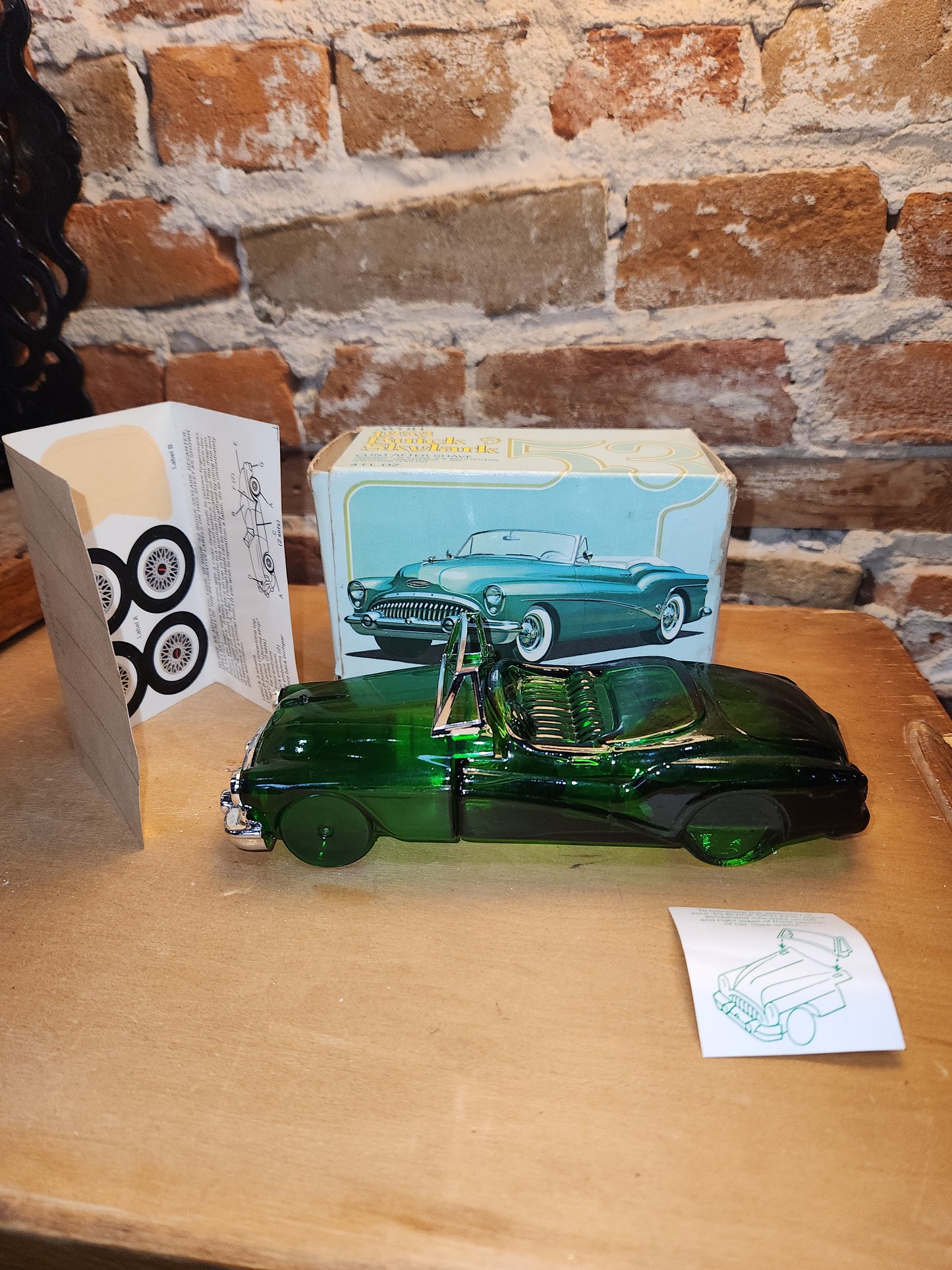 Vintage Avon 1953 Buick Skylark Clint After Shave With Unused Stickers and Original Box av489