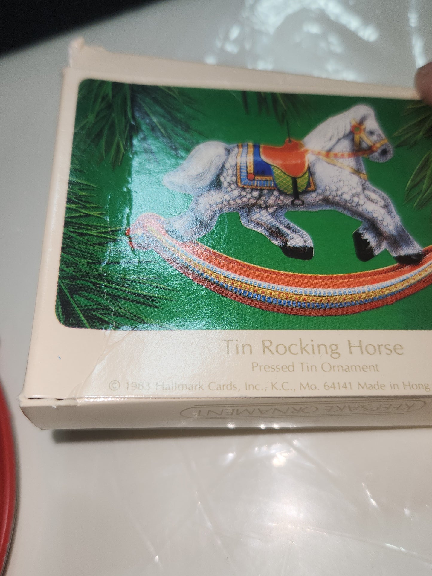 Vintage Hallmark Keepsake Ornanent Tin Rocking Horse 1983