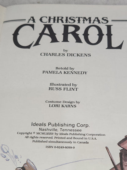 Vintage Ideals A Christmas Carol by Charles Dickens Retold Pamela Kennedy Illustrated Russ Flint Softbound 1985 bk111